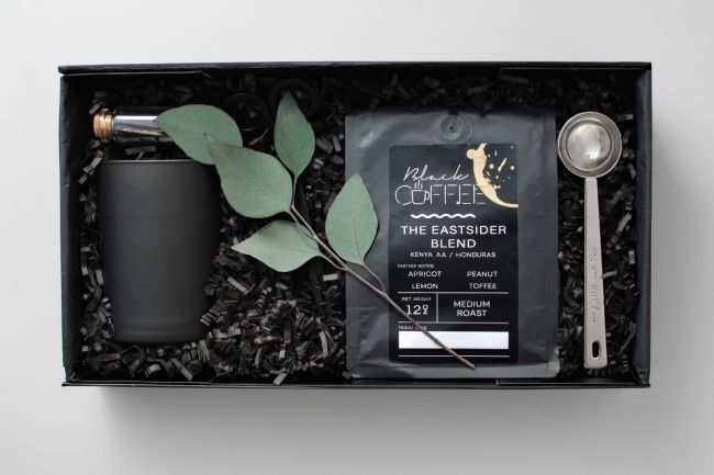 Fresh Roasted Coffee, Candle, Gift Box_Black