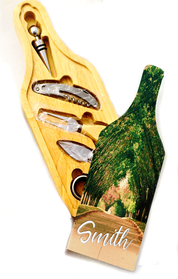 Personalized Wine Tools w Cutting Board
