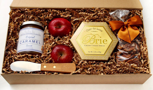 Charcuterie Gift Box_Caramel Sauce, Apples, Pecans